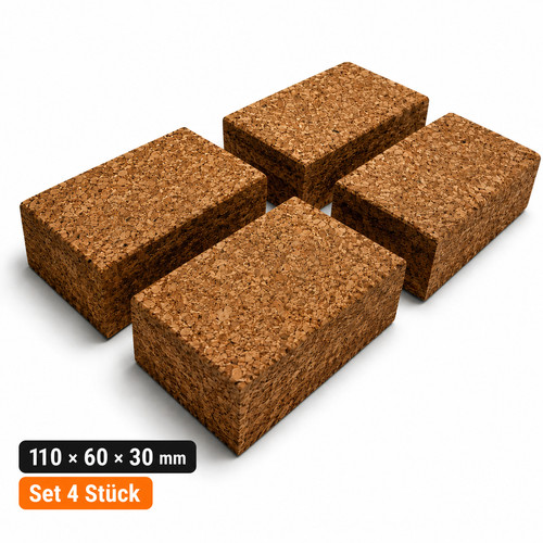 Schleifklotz kork set - kork, 4